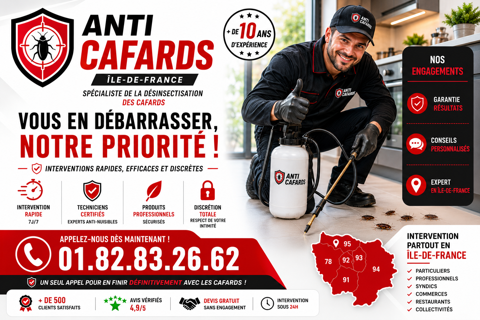 Cafards Saint Ouen sur Seine